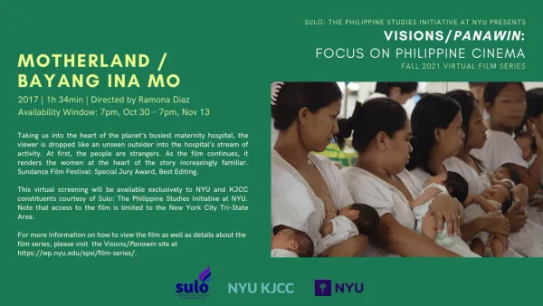 image from FILM SERIES: VISIONS/PANAWIN - FOCUS ON PHILIPPINE CINEMA | FILM: MOTHERLAND / BAYANG INA MO (2017, 1h 34min)