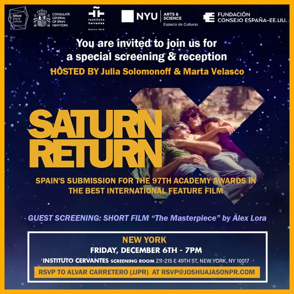 image from Special screening of Saturn Return at Instituto Cervantes of NY!