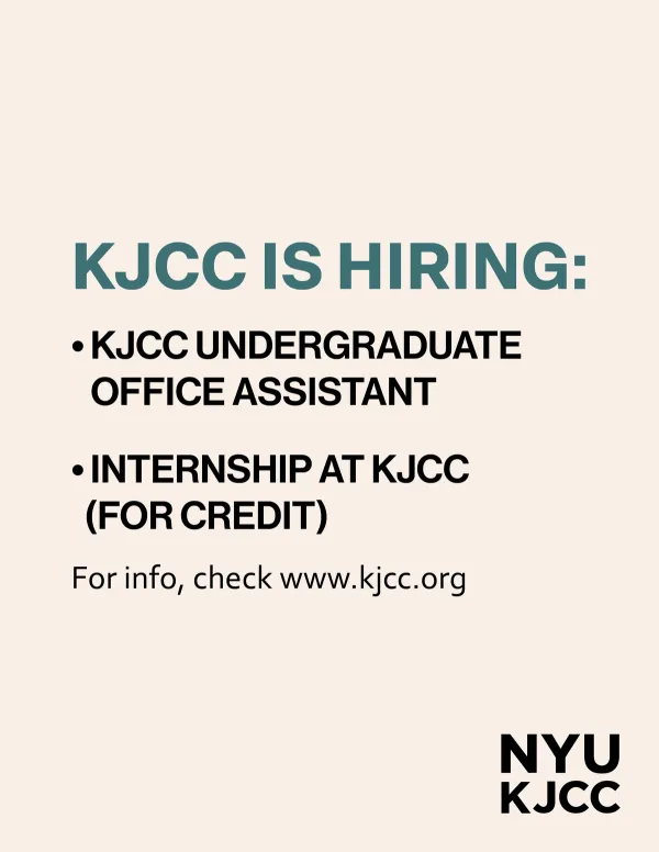 image from KJCC Is Hiring: Undergrad Intern (for Credits) and Undergrad Office Assistant